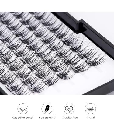Buy Lankiz 0.07 C Curl 12mm Single False Eyelashes - 72 PCs Cluster Lashes for DIY Extensions | Natural Look at Home - Buy Online on GoSupps.com