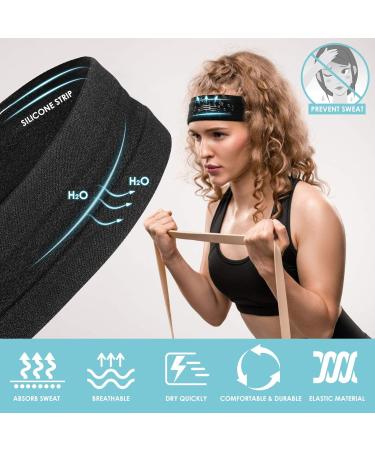 Lurrose 6pcs Metal Hair Band Comb Headbands & 2pcs Sport Sweatband Headbands - Unisex Wavy Hair Hoop for Sports, Yoga, and Outdoor Activities - Buy Online on GoSupps.com