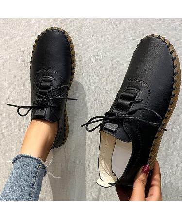 Breathable Slip-On Women's Fashion Sneakers - Casual Brown & Black Flats (Size 8.5) - Buy Online on GoSupps.com