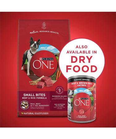 Purina ONE Beef & Brown Rice Dog Food 13oz (Pack of 12) - Nutritious Formula for Dogs - Buy Online on GoSupps.com