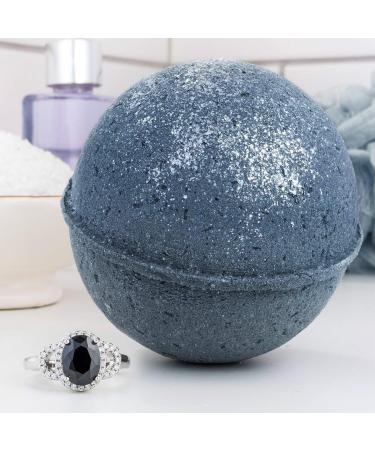 Bauble Bomb Midnight Sapphire Jewelry Surprise Bath Bomb Fizzies | X-Large 9 oz | Made in USA | Cruelty-Free | Ring Size 09 - Buy Online on GoSupps.com