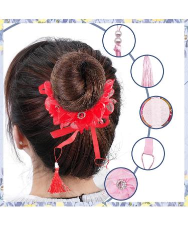 Pai Sence Ballet Bun Wrap Organza Flowers 6pcs/Pack for Girls and Women - Perfect Hair Accessories for Competitions, Weddings, and Parties! - Buy Online on GoSupps.com