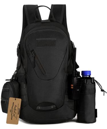 ArcEnCiel Motorcycle Backpack - Tactical Military Bag with Patch | Black - Buy Online on GoSupps.com