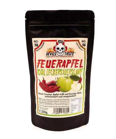 Sour Chili Apple Candy - Totally delicious and sour - Hot scale: 4 - RED DEVILS TASTE - 200g Fruit 200 g (1 pack) - Buy Online on GoSupps.com