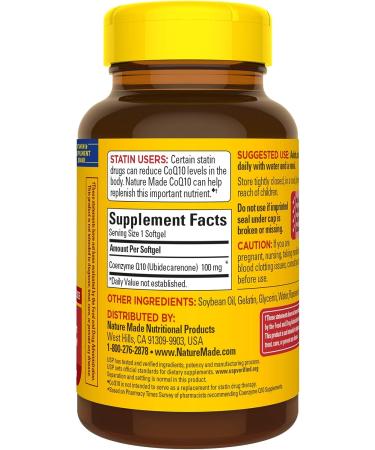 CoQ10 100mg Softgels 72 Count - Heart Health Supplement | Value Size - Buy Online on GoSupps.com