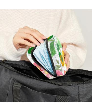 Period Bag Sanitary Napkin Storage Pouch - Autumn Roses & Sunflower Color - Buy Online on GoSupps.com