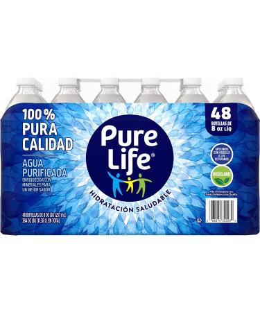 Pure Life Purified Bottled Water 8 fl oz - 24 Pack Carton - Buy Online on GoSupps.com