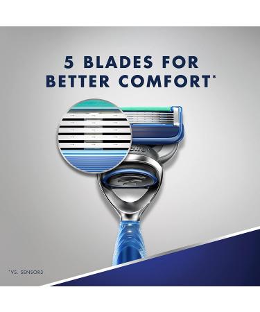 Gillette5 Men's Razor Handle with 4 Refills - Smooth Shaving Experience - Buy Online on GoSupps.com