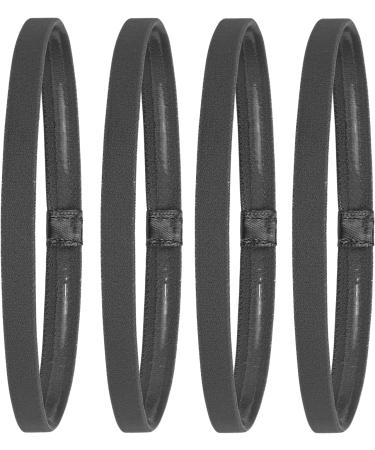 Wllhyf Non-Slip Elastic Sports Headbands - 4 Pieces Moisture-Wicking Hair Bands for Running & Yoga (Black) - Buy Online on GoSupps.com