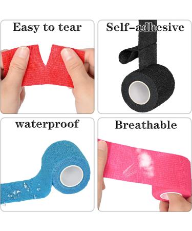 Chewarelly 8 Pack 2x5 Yards Cohesive Wrap Self Adhesive Bandage - Mixed Colors 2 - Buy Online on GoSupps.com