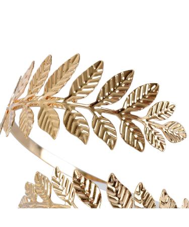 YallFF Greek Roman Laurel Leaf Bracelet Armband | Golden Goddess Headpiece & Hair Accessories - Buy Online on GoSupps.com