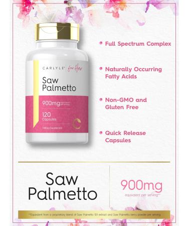 Carlyle Saw Palmetto for Women 900mg | 120 Capsules | Full Spectrum Extract Supplement | Non-GMO, Gluten Free Supplement | for Her - Buy Online on GoSupps.com