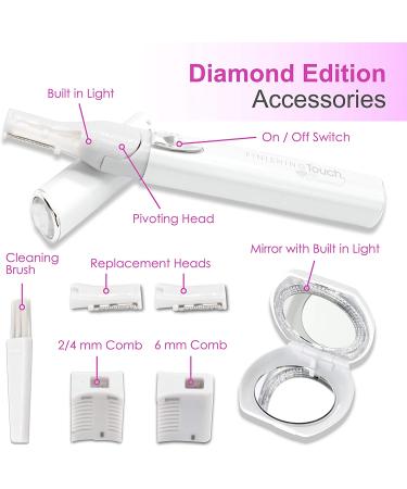 Finishing Touch Diamond Hair Remover with Light-Up Deluxe Mirror - E-Commerce Packaging - Buy Online on GoSupps.com