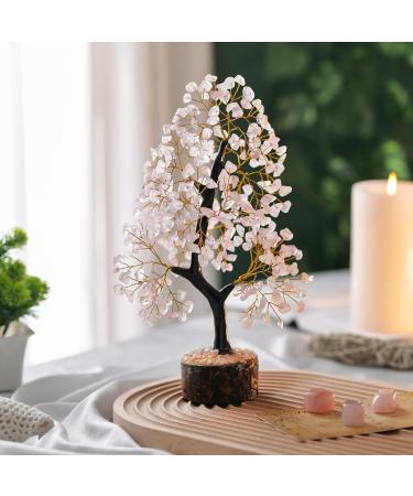 Quartz Crystals - Rose Quartz Crystals - Crystal Tree - Feng Shui - Healing Crystals - Gem Tree - Meditation Accessories - Christmas Gifts - Spiritual Gifts for Women Rose Quartz Tree - Buy Online on GoSupps.com