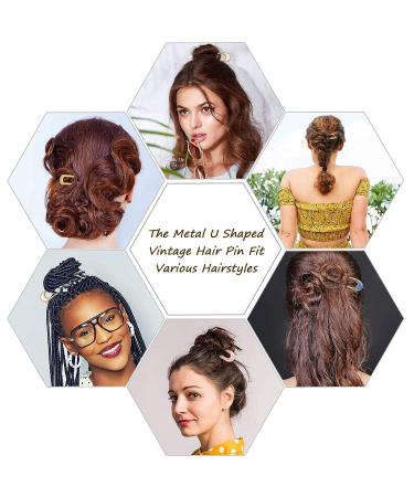 8 Pieces U-Shaped Vintage Hairpin Set | Cherry Red & White Tortoise Shell Hair Clips for Women - Buy Online on GoSupps.com