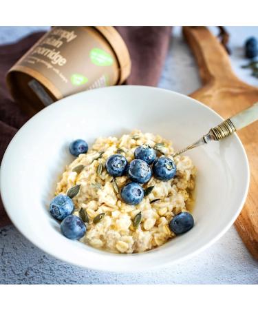 Simplyseedz Plain Instant Porridge Oat Pot 60g (9 x Pots) Compostable Recyclable Pot No added sugar High protein Prebiotic Vegan Wholegrain Unprocessed Vegan Simply Plain - Buy Online on GoSupps.com