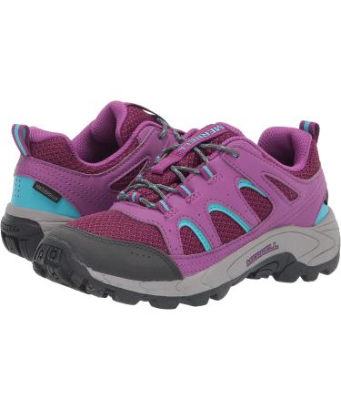 Merrell Oakcreek Low Lace WTRPF Hiking Sneaker Big Kid | Paloma/Berry | Sizes 2-7 - Buy Online on GoSupps.com