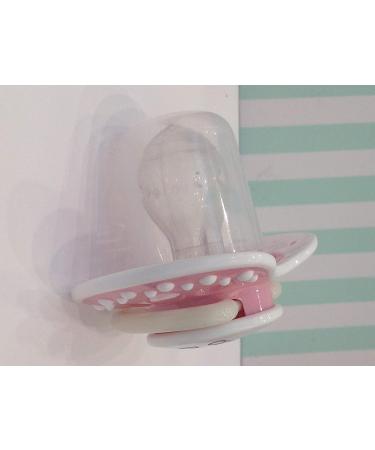 Personalized Pink Pacifier for Girls 6-12 Months | 50% Mom 50% Dad | Silicone Newborn Gift - Brillabenny - Buy Online on GoSupps.com