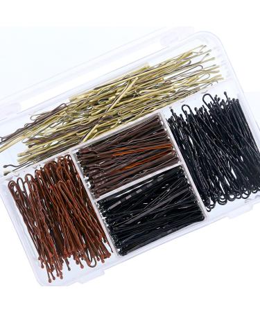 Swpeet 360 Pieces Hair Pins Kit - 216 Bobby Pins & 144 U Hair Pins with Storage Box - Gold, Brown, Black - for Girls and Women - Buy Online on GoSupps.com