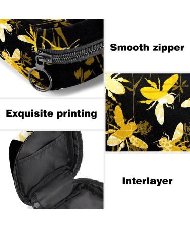 Bee Flower Pattern Menstrual Cup Pouch - Portable Period Kit Bag Color 4 - Buy Online on GoSupps.com