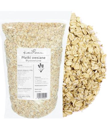 Flocons d Avoine Broy s 1 kg | Petit-D jeuner Sain et Naturel | Riche en Fibres & Prot ines | Id al pour Cuisine quilibr e | Kuchnia Zdrowia 1kg