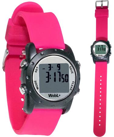WobL Worlds Smallest Waterproof Vibrating 9-Alarm Countdown Timer Wristwatch (Pink) - Sports Medicine Meeting Potty Reminders - Buy Online on GoSupps.com
