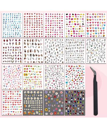 18 Sheets Nail Stickers for Nail Art Nail Decals Nail Wraps for Women Kids Girls Self-Adhesive Nail Sticker Decoration Nail File Nail Wipes Cuticle Stick S002-s004 18 Sheets - Buy Online on GoSupps.com