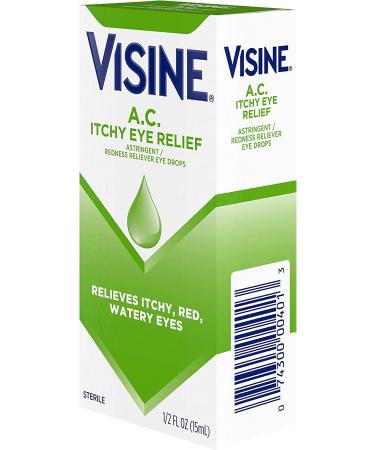 Visine A.C Astringent Redness Reliever Eye Drops 0.5 Fl Oz - Pack of 1 - Buy Online on GoSupps.com