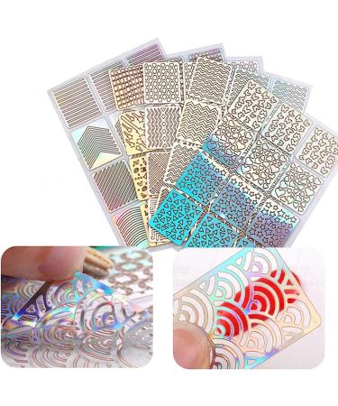 Dokpav 144 Pcs Nail Vinyl Stencils Set - 72 Unique Designs for Nail Art Decoration | DIY Nail Design Tools Decals - 24 Sheets - Buy Online on GoSupps.com