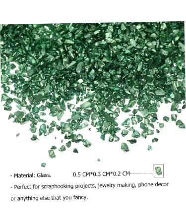 FRCOLOR 1 Glass Chip Manicure Fillers Nail Rhinestones Nail Art Gems Metallic Chips for Nail Arts Bulk Bud Vases Glitter for Resin Irregular Glass Epoxy Fillers Diy Accessories Filling 0.5X0.3cm Green - Buy Online on GoSupps.com