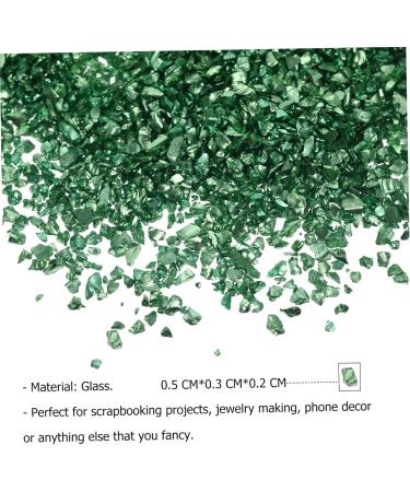 Anneome 1 Glass Chip Nail Crushed Glass Epoxy Filling Shiny Nail Stickers DIY Glass Fillers Epoxy Charms Nail Art Rhinestones Manicure Charm Nail Art Accessories Manicure Fillers 0.5X0.3cm Green - Buy Online on GoSupps.com