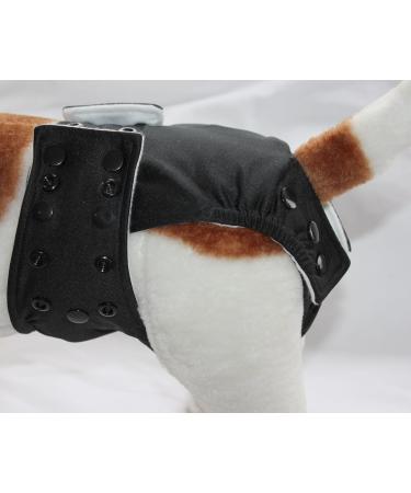 Glenndarcy Adjustable Waterproof Dog Diaper for Urinary Incontinence - Extra Large Black with 2 Washable Inserts - Buy Online on GoSupps.com