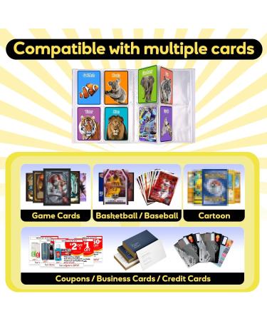 4 Pocket Trading Card Binder - Holds 256 Cards - For Baseball, Football, Basketball - Card Holder Book for Standard Size Cards - Buy Online on GoSupps.com