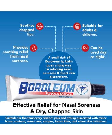 Boroleum Nasal Soreness Relief 2-Pack - 17 Grams (0.6 oz) Tube - Pack of 2 - Buy Online on GoSupps.com
