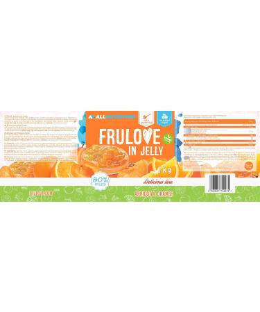 ALLNUTRITION Sugar Free Jam - Frulove Apricot & Orange Jelly - Low Carb & Calorie Spread - Vegan 1000g - Buy Online on GoSupps.com