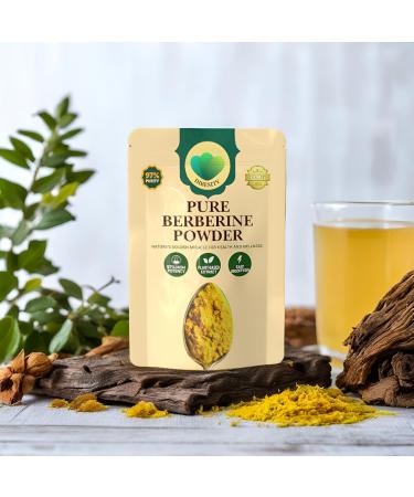 97% Pure Berberine Powder | 100g Plant-Based Extract Highly Potent | 500 mg Per Serving | Gluten-Free Vegan Lab-Tested - Buy Online on GoSupps.com