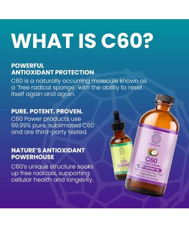 C60 Power Cinnamon Flavored C60 in Organic MCT Coconut Oil - Natural Wellness & Antioxidant Support for Men & Women, 99.99% Pure Sublimated C60, Promotes Energy, Clarity, & Stamina - 2 fl oz Bottle 2 Fl Oz (Pack of 1) - Buy Online on GoSupps.com