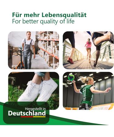 Green Feet Orthopedic Insoles - 5mm Shoe Inserts for Flat Feet Heel Spurs & Arch Support | EU Size 45/46 - Buy Online on GoSupps.com