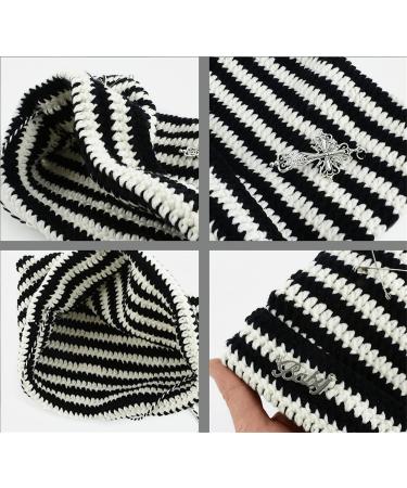 Vintage Fox Hat | Crochet Grunge Goth Beanies for Women | Y2K Accessories - Buy Online on GoSupps.com