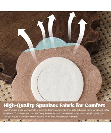 30Pcs Castor Oil Belly Button Patches Absorbent Self Adhesive Castor Oil Patches No Wash & Breathable Mix Shape Skin Color - Buy Online on GoSupps.com