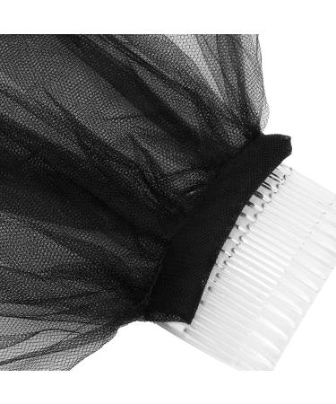 Lurrose Black Wedding Veil - Elegant Short Veil with Comb | Women's Costume Accessory for International Shipping - Buy Online on GoSupps.com