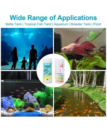 DAJIANG 9 in 1 Aquarium Test Strips - 100 Strips | Freshwater/Saltwater/Pond Testing Kit | Fish Tank pH, Iron, Copper, Nitrite, Nitrate, Hardness & More - Buy Online on GoSupps.com