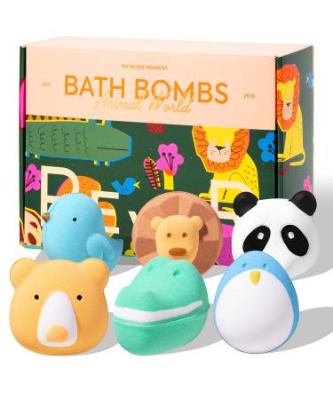 REVER SPA Natural Bath Bombs for Kids  6 Extra Large Fizzy Shower Bombs Aromatherapy Bath Bubbles for Kids Women Girls Boys Toddler Premium Ingredients with Rich Essential Oils Bathbomb Gift Set