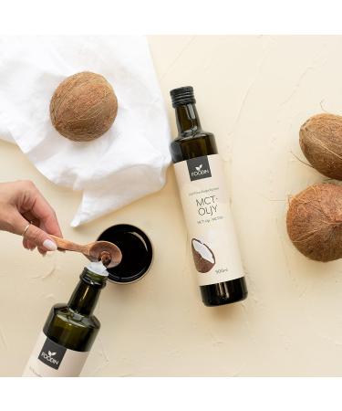 FOODIN MCT 1000ml (2 x 500ml) Coconut Oil 100% Multi-Chain Coconut Oil (MCT) Made from Coconut Produced 100% Gluten Free and Vegan  - Buy Online on GoSupps.com