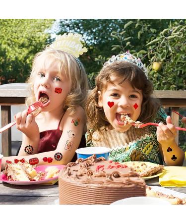 Casino Theme Temporary Tattoos - 8 Sheets 96 PCS Cute Tattoo Stickers for Kids Party Decor & Favors - Buy Online on GoSupps.com