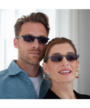 Mattes Marineblau Solar Reading Glasses +1.50 Diopters - Comfortable UV400 Reader for Men & Women with Spring Hinges | 1-Pack - Buy Online on GoSupps.com
