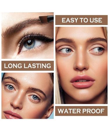 Waterproof Three-Color Eyebrow Powder Palette for Natural Brow Shape - Brown/Light Brown/Skin Tone - Buy Online on GoSupps.com