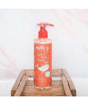Mini U Tropical Berries Hair & Body Wash Yellow for Children - Vegan-Friendly & UK-Made - Buy Online on GoSupps.com
