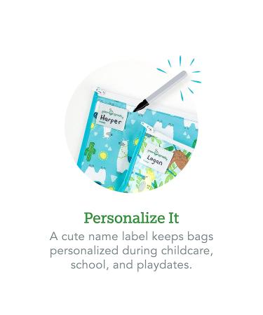 Green Sprouts Reusable Insulated Sandwich Bags - Aqua Llamas (2 Pack) | Eco-Friendly & Safe for 6+ Months - Buy Online on GoSupps.com