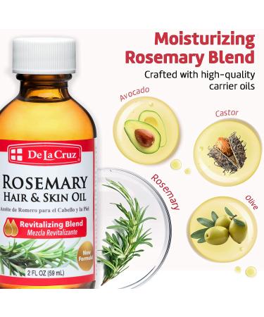 Rosemary Oil Blend Moisturizer with Castor, Avocado, and Olive Oil - 2 FL. OZ. (59 mL) - Buy Online on GoSupps.com